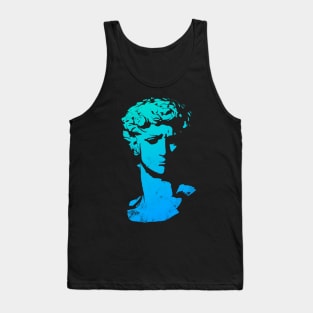 Greek Face Abstract - Blue Tank Top